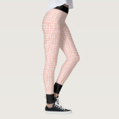 Leggings Plaid orange et blanc / Triage noir, nom,  (Droite)
