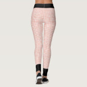 Leggings Plaid orange et blanc / Triage noir, nom,  (Dos)