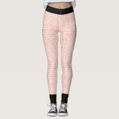 Leggings Plaid orange et blanc / Triage noir, nom,  (Devant)