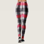 Leggings Plaid Populaire Abstrait Rouge Noir Plaid Collecti (Dos)