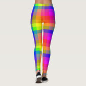 Leggings Plaid Rainbow amusants et flashy (Dos)