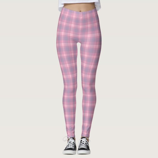 Leggings Plaid rose Bubblegum (Devant)