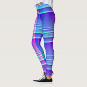 Leggings Plaid rose et bleu Checkered (Gauche)