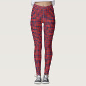 Leggings Plaid rouge et bleu (Devant)