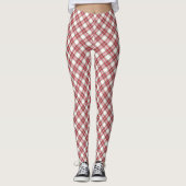 Leggings Plaid, rouge noir (Devant)