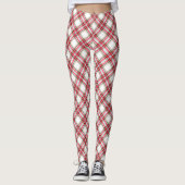 Leggings Plaid, rouge noir (Devant)