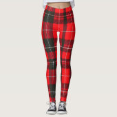Leggings Plaid Rouge traditionnel Tartan Collection tendanc (Devant)