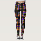 Leggings Plaid Tourbillon Épouvantable d'Halloween (Devant)