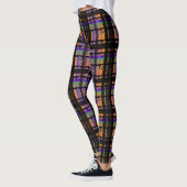 Leggings Plaid Tourbillon Épouvantable d'Halloween (Gauche)