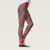 Leggings Plaid traditionnel - Noir blanc rouge (Droite)