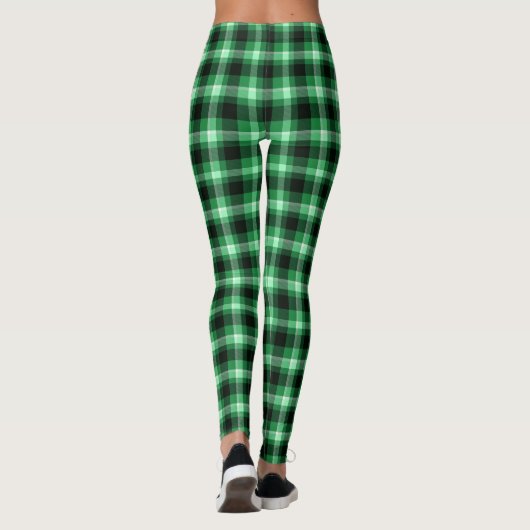 Leggings Plaid vert (Dos)