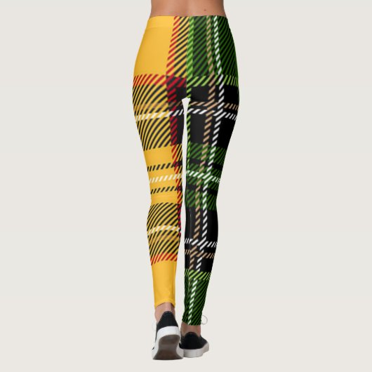 Leggings Plaid vert (Dos)