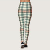 Leggings Plaid vert, blanc et orange (Dos)