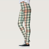 Leggings Plaid vert, blanc et orange (Gauche)
