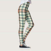 Leggings Plaid vert, blanc et orange (Droite)
