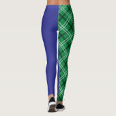 Leggings Plaid vert et bleu (Dos)