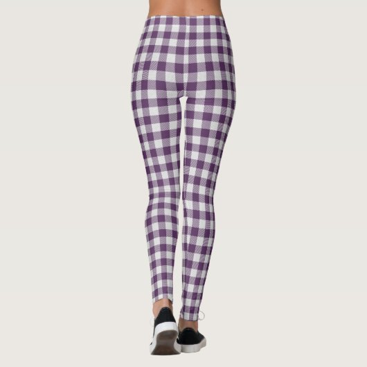 Leggings Plaid violet (Dos)