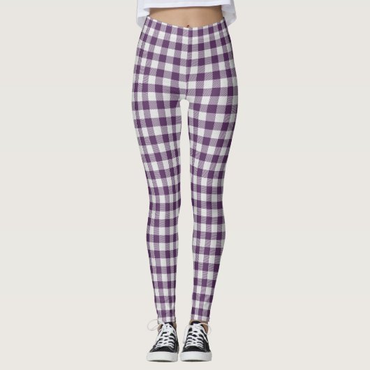 Leggings Plaid violet (Devant)