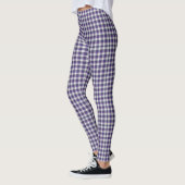 Leggings Plaid Violet pour femmes (Gauche)