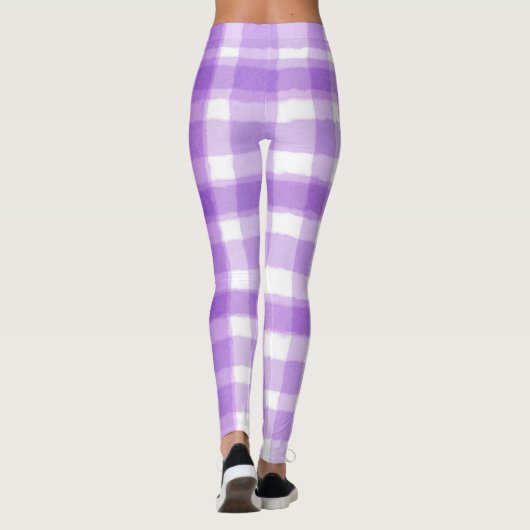 Leggings Plaid Violet Pretty Pastel (Dos)