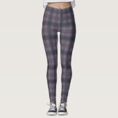 Leggings Plaids écossais pourpres (Devant)