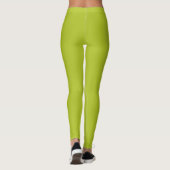 Leggings Plaine verte de chaux et simple (Dos)