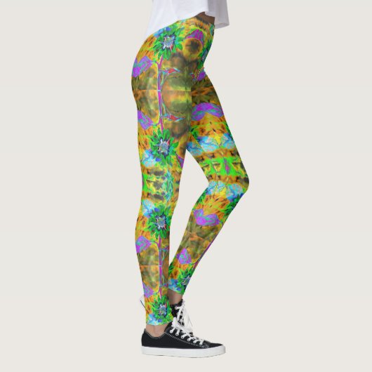 Leggings Plaisir au soleil - tournesol vert (Droite)