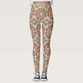 Leggings Plaisir orange et blanc (Devant)