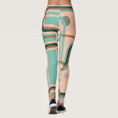 Leggings Plan de métro Abstrait, double motif. (Dos)