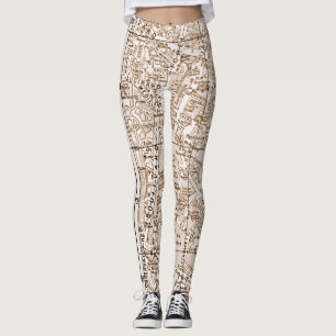 Leggings Plan de ville antique de Paris