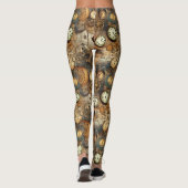 Leggings Plan d'ingénierie Steampunk Brun Laiton (Dos)