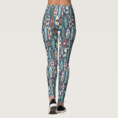 Leggings planches de surf bleu (Dos)