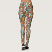 Leggings planches de surf orange (Dos)