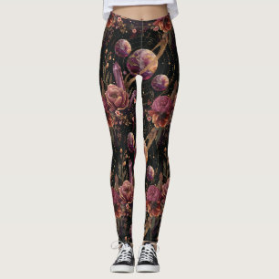Leggings Planète à Anneaux de Cristal Cosmique Fantastique