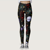 Leggings Planètes, étoiles et Rocket Ships (Devant)