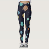 Leggings Planètes, étoiles, galaxie (Devant)