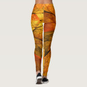 Leggings Plante d'automne, Abstrait moderne Fractal Art Lea (Dos)