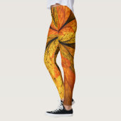 Leggings Plante d'automne, Abstrait moderne Fractal Art Lea (Gauche)