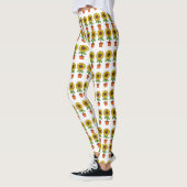 Leggings Plante de tournesol Kawaii dans un pot (Gauche)