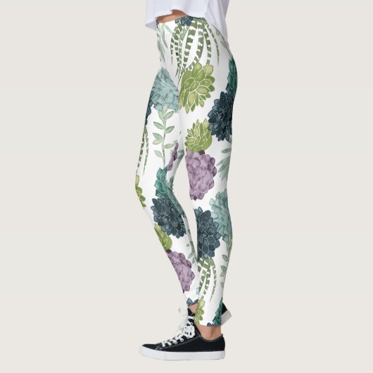Leggings Plante Happiness Collection Motif Succulent (Gauche)