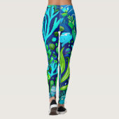 Leggings Plante marin sous-marin motif (Dos)