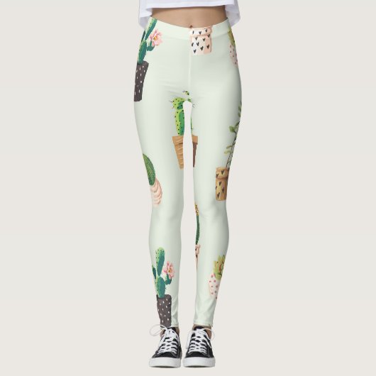 Leggings Plantes Cactus (Devant)