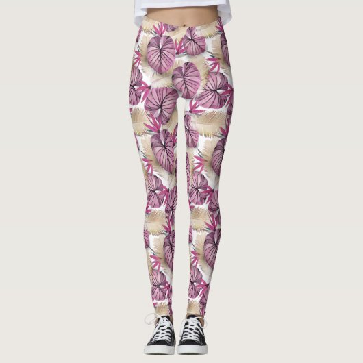 Leggings Plantes exotiques (Devant)