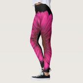 Leggings Plantes sur la marguerite rose de pantalon (Gauche)