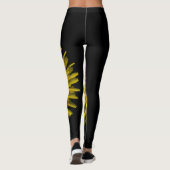 Leggings Plantes sur le pissenlit jaune de pantalon (Dos)