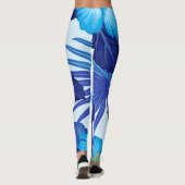 Leggings Plantes tropicaux hawaïens, motif hibiscus. (Dos)
