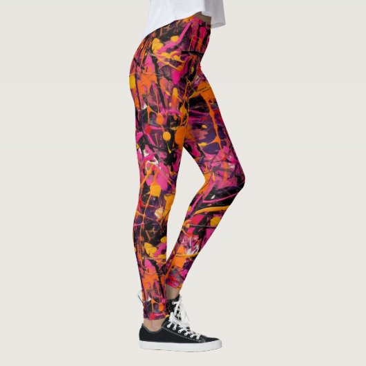 Leggings plaque de peinture Abstraite (Droite)