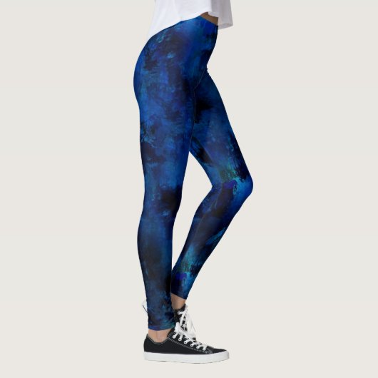 Leggings Plaque de peinture bleue #3 (Droite)