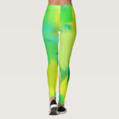 Leggings Plaque de peinture jaune citron (Dos)