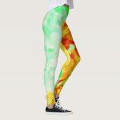 Leggings Plaque de peinture jaune citron (Droite)